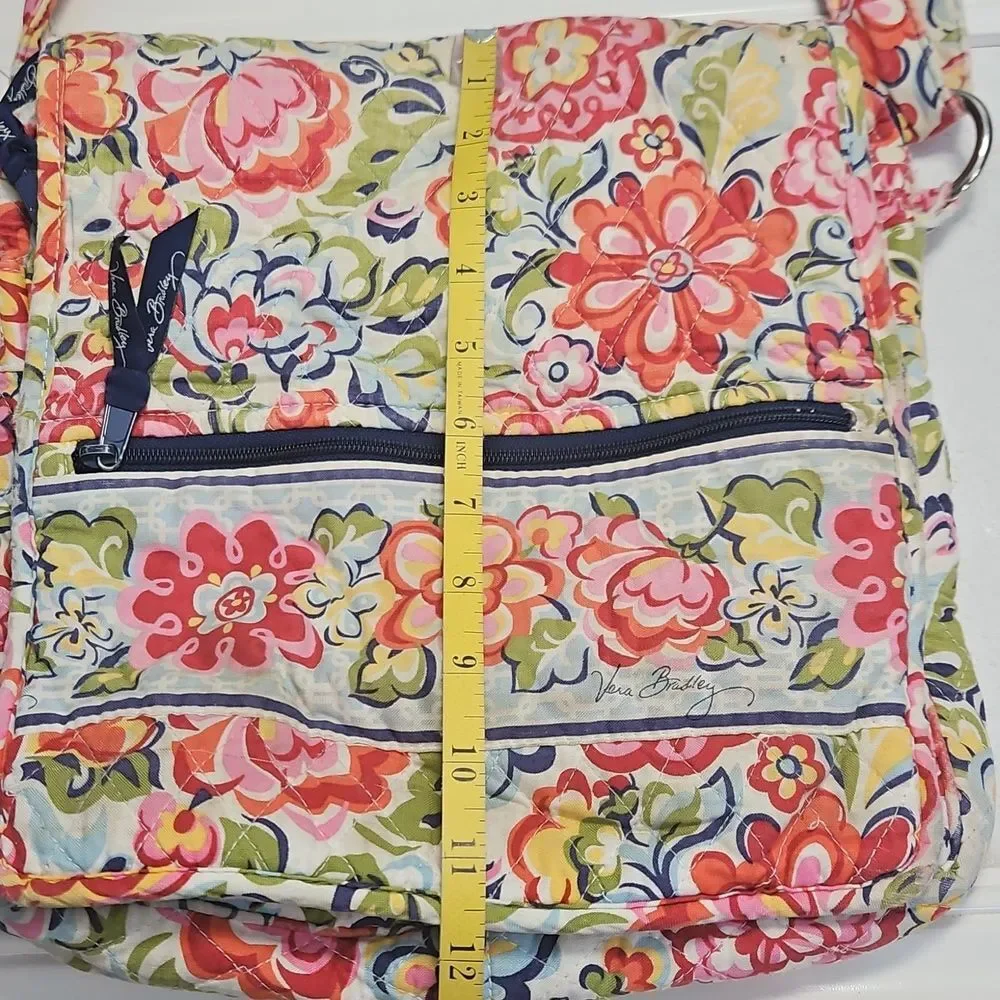 Vera Bradley Hope Garden Quilted Floral Mail Bag And Wallet